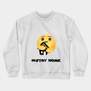 STAY HOME WITH TREND Care FACE EMOGI BOOK Crewneck Sweatshirt